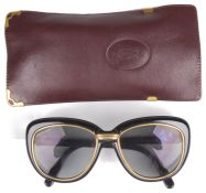 Cartier Conquete sunglasses, with Cartier burgundy leather case (2)