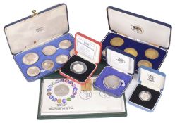 A collection of Silver UK Commemorative Coinage (6 boxes)