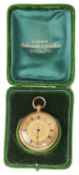 An 18k gold cased open faced pocket watch