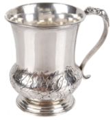 An Indian Colonial white metal christening mug, by Pittar & Co Calcutta (1825 - 1848)