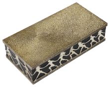 Stuart Leslie Devlin parcel-gilt-silver cased cylinder music box, hallmarked London 1976