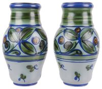 A pair of Upsala Ekeby Swedish pottery vases, 20th century
