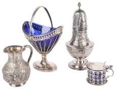 A Victorian silver cream jug, hallmarked London 1863