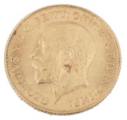 A George V 1913 gold half sovereign