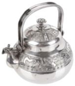 A Dutch Silver Teapot, late 19th /early 20th century