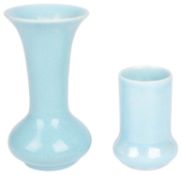 A small Ruskin pottery turquoise lustre glazed vase, circa 1923