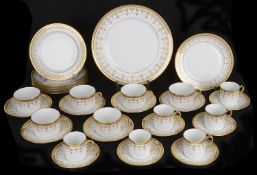 An Asprey Bernardaud Limoges porcelain part service, mid 20th century