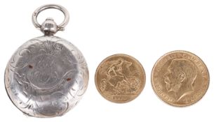 A George V 1911 full sovereign and a Edward VII 1910 half sovereign(3)