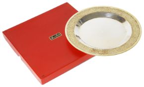 Stuart Leslie Devlin parcel-gilt silver plate, hallmarked London 1971