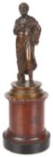 A bronze sculpture of Sophocles, late 19th century