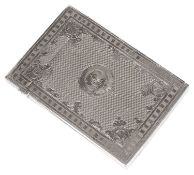 A Victorian silver card case, hallmarked Birmingham 1868
