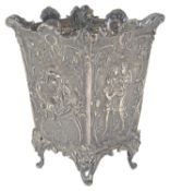 A Dutch silver miniature jardiniere 930 with import mark London 1892