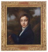 Continental School, 19th century 'Portrait of a young man', oil on board