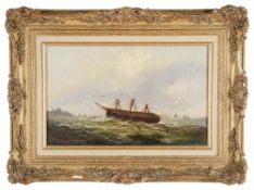 Continental School, 19th century 'Shipwreck at sea', oil on canvas