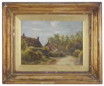 English School, a pair of Victorian oils on canvas of rural villages
