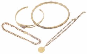 An Edwardian style bamboo slave bangle