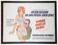 Where Does It Hurt' Brit. Quad Film Poster