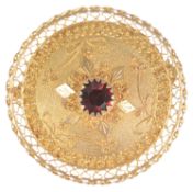 A fine Continental Etruscan style target brooch