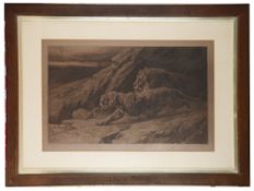 Herbert Thomas Dicksee (British, 1862 - 1942) 'Raiders', engraving