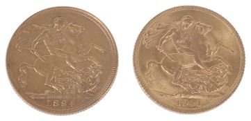 A Queen Victoria 1894 gold full sovereign, Sydney Mint