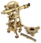 A brass Troughton & Simms transit theodolite