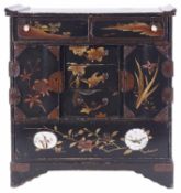 A Japanese lacquered table cabinet, 20th century