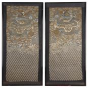 A pair of early 19th century Chinese embroidered panels