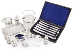 Vict. and later silver cruets