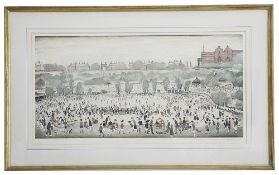 Laurence Stephen Lowry RBA RA (British, 1887 - 1976) 'Peel Park, Salford', print