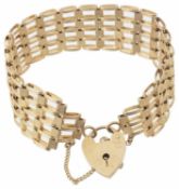 A fancy link five bar gate bracelet