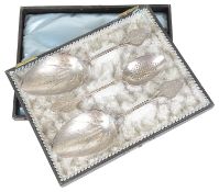 A set of the three Dutch silver berry spoons, hallmarked 1900