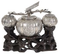 A Chinese silver centrepiece by Hung Chong, Canton & Shanghai
