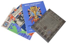 A rare metal printing block for the Jules Rimet 1966 World Cup Final football programme; others
