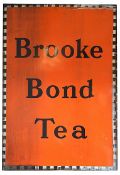 A large vintage 'Brooke Bond Tea' enamelled advertising sign