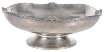 A 20th century silver pedestal dish, hallmarked Birmingham