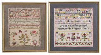 A needlework sampler worked by Ann Birdett, aged 11 years 1834