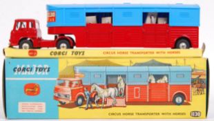 VINTAGE EX-SHOP-STOCK CORGI CHIPPERFIELDS CIRCUS DIECAST NO. 1130 HORSE TRANSPORTER