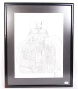 RARE NIGHT VIGIL OVER GOTHAM REMARQUED PRINT WITH SKETCH BY BATMAN CREATOR BOB KANE