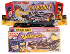 RARE CORGI TOYS DIECAST MODEL 267 ROCKET FIRING BATMOBILE SET
