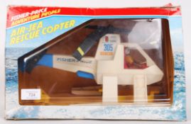 VINTAGE FISHER PRICE ADVENTURE PEOPLE AIR-SEA RESCUE COPTER PLAYSET
