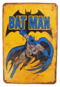 RARE VINTAGE NEWSAGENTS BATMAN DC COMICS ADVERTISING TIN SIGN