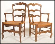 A pair of French country oak provincial windsor ca
