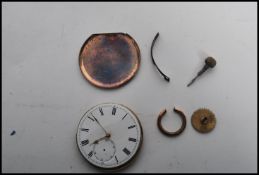 A 19th century pocket watch movement in parts lack