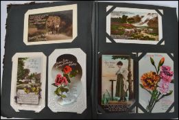 Postcards; An Edwardian greetings / postcard album