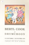 A 20th century Beryl Cook exhibition poster being