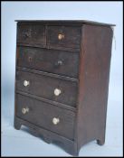 A Victorian apprentice piece chest of drawers with