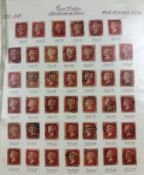 1d Penny Red GB stamps.Complete set of 