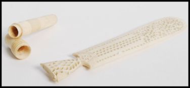 A 19th century fret pierced foliate decorated Ivor