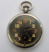 A 1930's marked Art Deco black faced military pock
