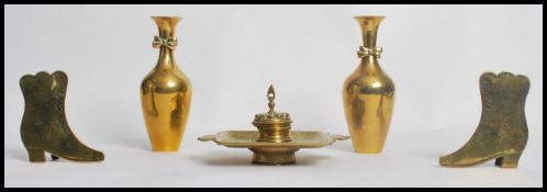 A group of brass items dating from the 19th centur